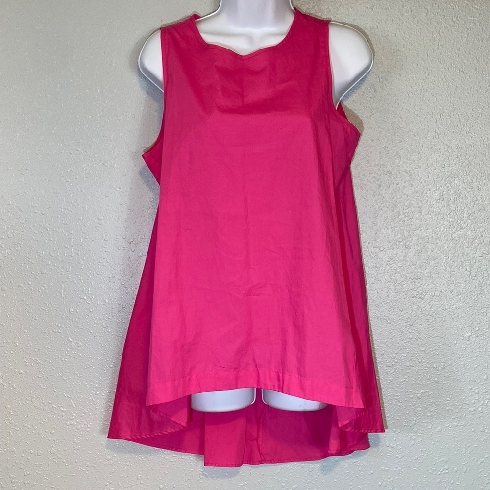Melissa Paige Pink Asymmetrical Sleeveless Tank Top/Tunic